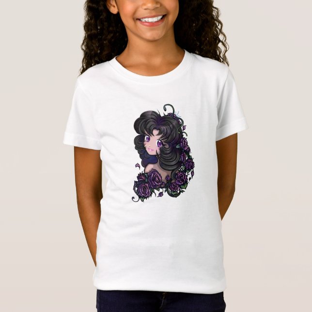 T-Shirt Yeux mignons de fille de manga d'anime ! Enfants T (Devant)
