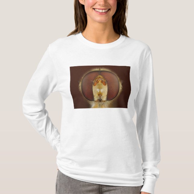 T-shirt Yeux principaux et composés d'une mouche de vol (Devant)