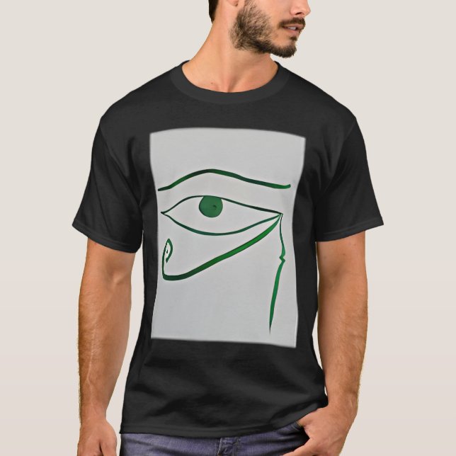 T-shirt yeux verts d'Horus (Devant)