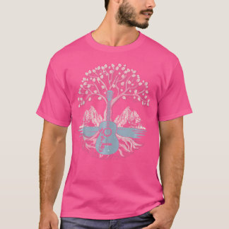 T-shirt Yggdrasil Nature Musicien Arbre De Vie Gu Acoustiq