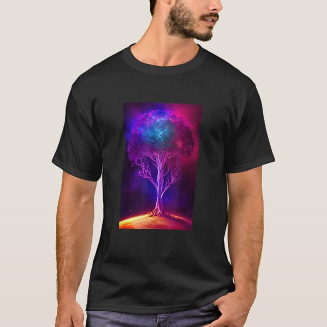 T-shirt Yggdrasil World Tree of Life Viking Celtric Unique (Devant)