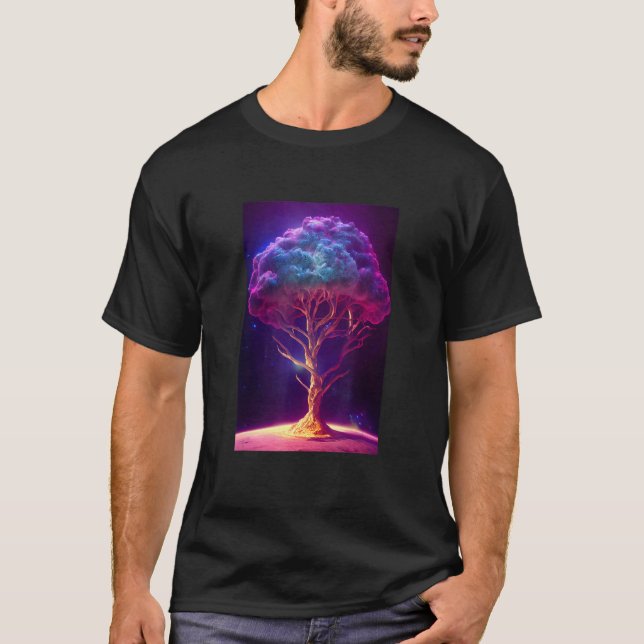 T-shirt Yggdrasil World Tree of Life Viking Celtric Unique (Devant)