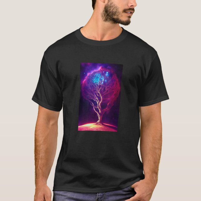 T-shirt Yggdrasil World Tree of Life Viking Celtric Unique (Devant)