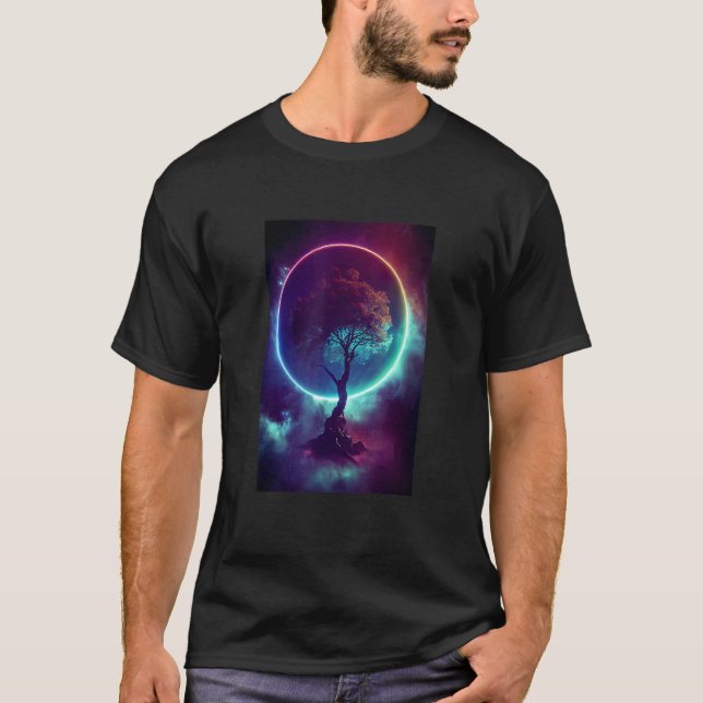 T-shirt Yggdrasil World Tree of Life Viking Celtric Unique (Devant)