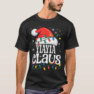 T-shirt Yiayia Claus Funny Xmas Christmas Grandma Holiday 