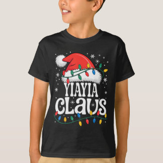 T-shirt Yiayia Claus Funny Xmas Christmas Grandma Holiday 
