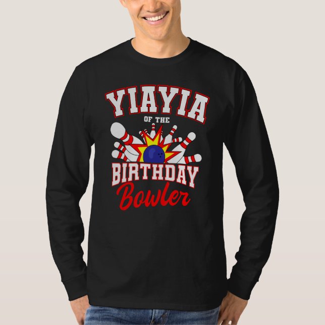 T-shirt Yiayia De L'Anniversaire Bowler Anniversaire Bowli (Devant)