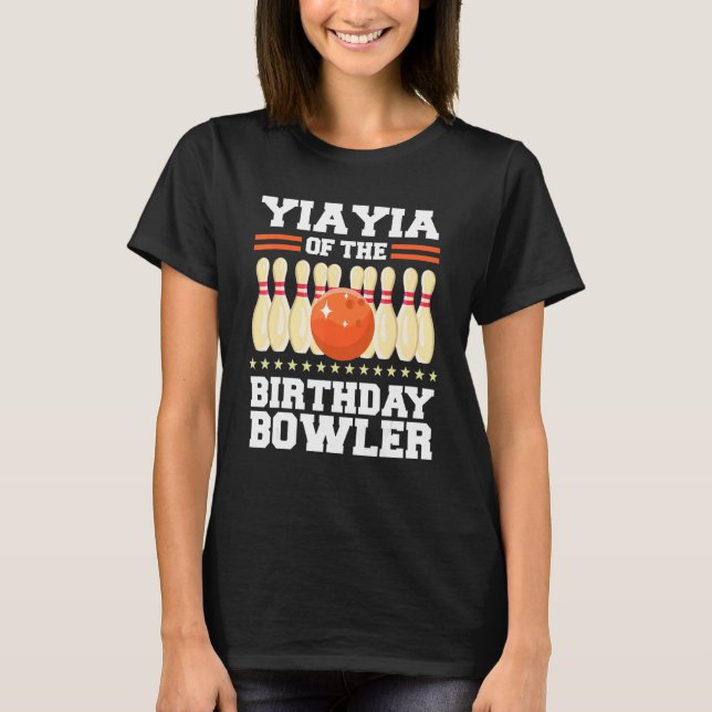 T-shirt Yiayia De L'Anniversaire Bowler Anniversaire Bowli (Devant)
