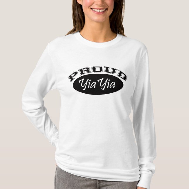 T-shirt YiaYia fier (noir) (Devant)
