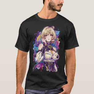 T-shirt Yidhari ZZZ Yeux Violets Tentacules Arrière Vaporw