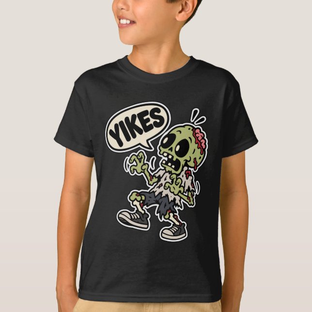 T-SHIRT YIKES ZOMBIE (Devant)