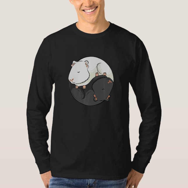 T-shirt Yin and Yang Guinea Pig Opposites for Guinea Pig (Devant)