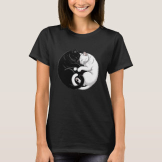 T-shirt Yin and Yang Pet Cat Black White Cats