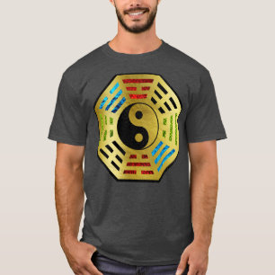 T-shirt Yin et Yang Bagua Feng shui hiéroglyphes