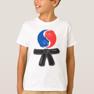 T-shirt Yin et yang ceinture noire wushu