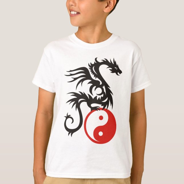 T-shirt Yin et Yang Dragon (Devant)
