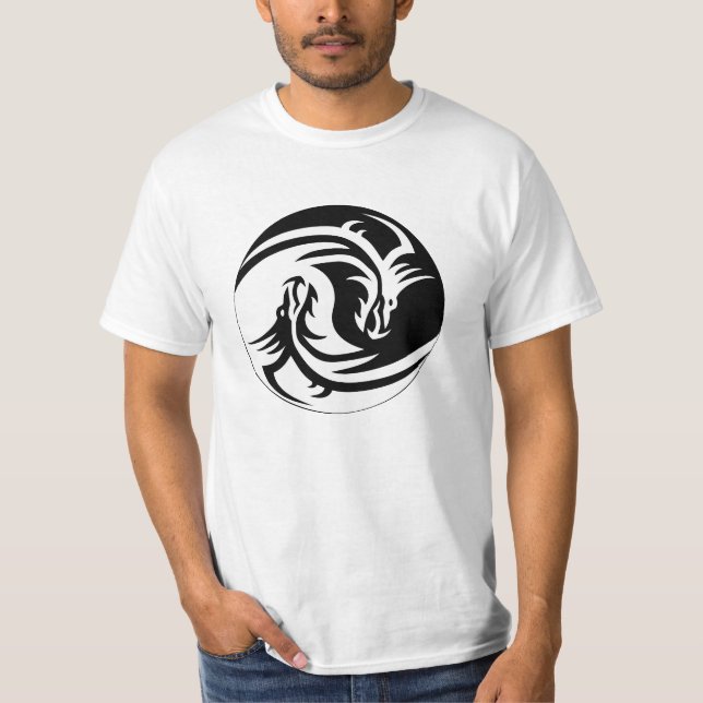 T-shirt Yin et Yang Dragon T Shirt (Devant)