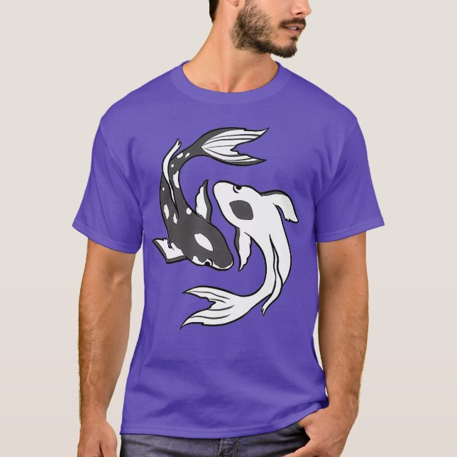 T-shirt Yin Et Yang Koi Fish Premium (Devant)
