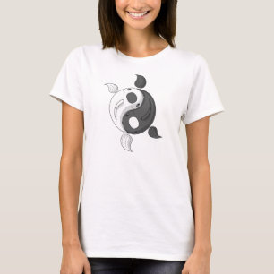 T-shirt Yin et Yang la chemise lumière féminine de Koi