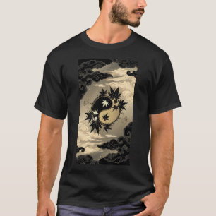 T-shirt Yin et yang Maple Feuilles