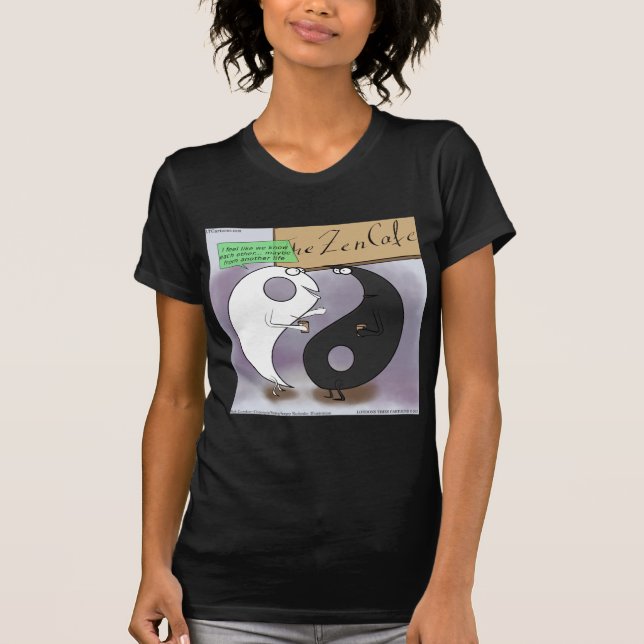 T-shirt Yin Rencontre Yang Zen Drôle (Devant)