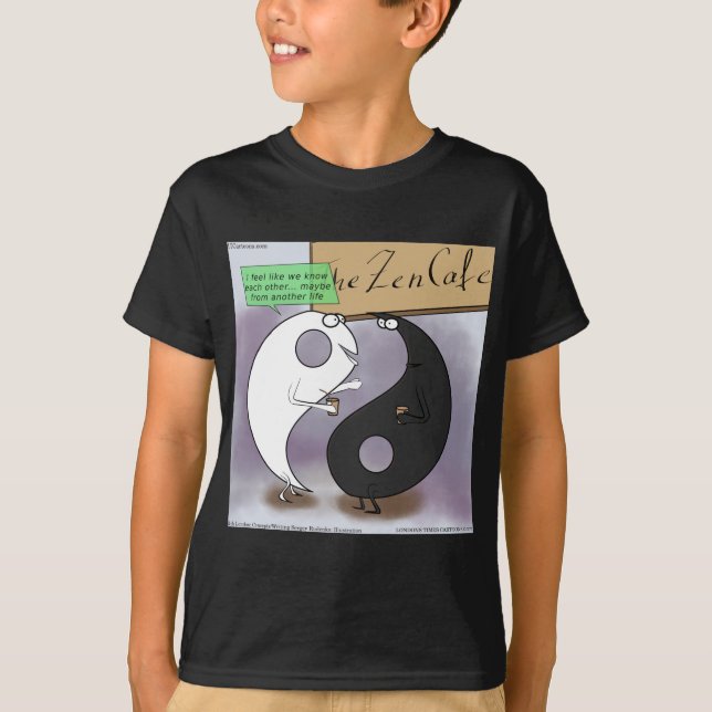 T-shirt Yin Rencontre Yang Zen Drôle (Devant)