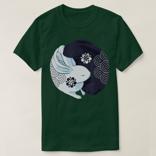 T-shirt Yin Yang Année Du Lapin Joyeux Nouvel An Chinois (Design devant)