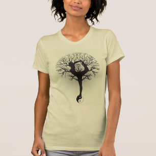 T-shirt Yin Yang, arbre de la vie, femmes, yoga