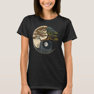 T-shirt Yin Yang arbre miniature de vie sur le bouddhiste