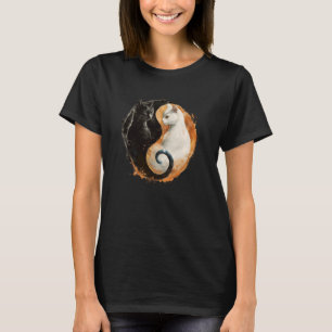 T-shirt Yin Yang Chat Feng Shui Ying Yang Taoism Zen Boudd