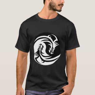 T-shirt Yin Yang Dragon Chaos Commande Signaux Solde Énerg