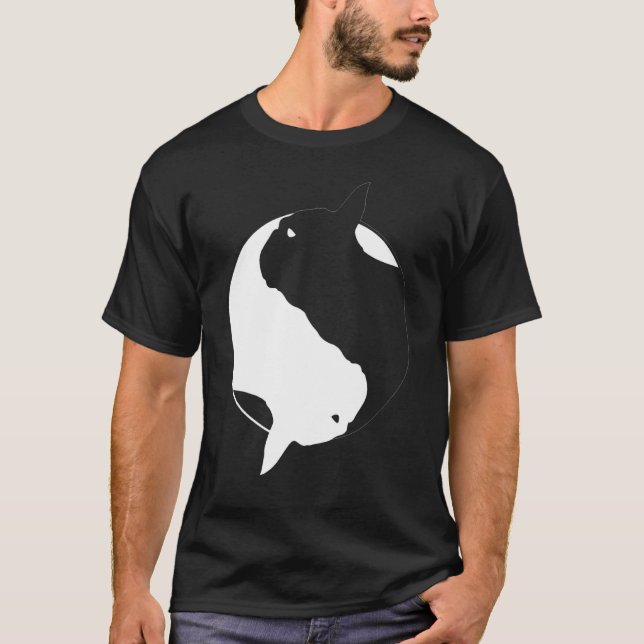T-shirt Yin Yang Frenchie French Bulldog (Devant)
