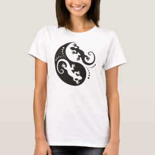 T-shirt YIN & YANG Geckos noir + votre idée