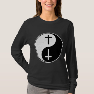 T-shirt Yin Yang Jesus Croix chrétienne Zhen bouddhiste Z