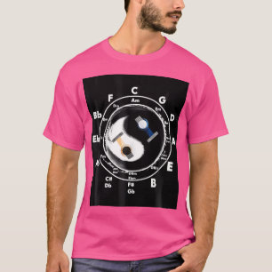 T-shirt Yin Yang Joueur de guitare accords guitare acousti
