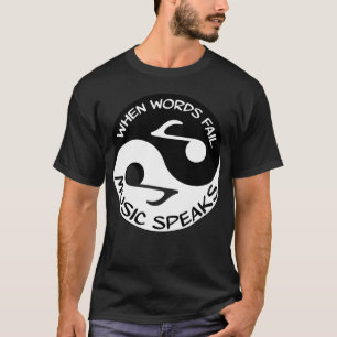 T-shirt Yin yang Music Yinyang words