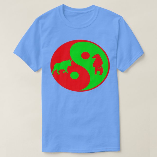 T-shirt Yin Yang ours bull stock trading Premium2099 (Design devant)