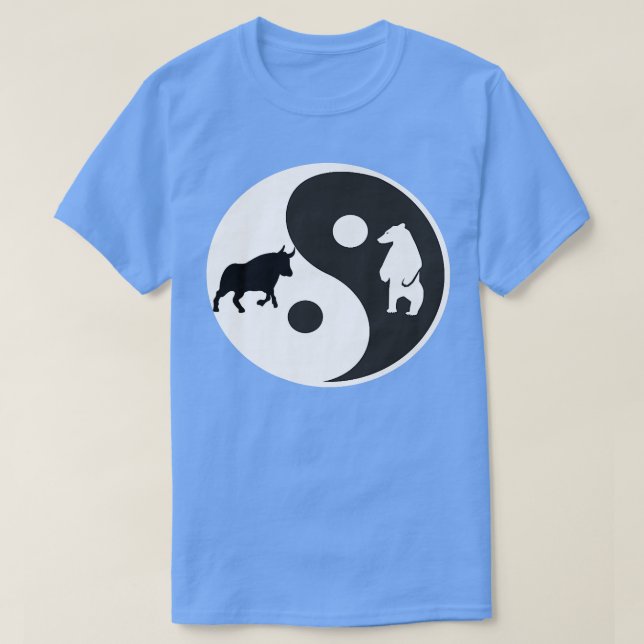 T-shirt Yin Yang ours bull stock trading Premium2101 (Design devant)
