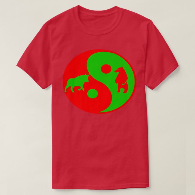 T-shirt Yin Yang ours bull stock trading Premium 2102 (Design devant)