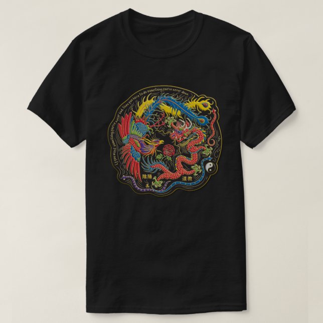 T-shirt Yin Yang Phoenix et chemise de dragon (Design devant)