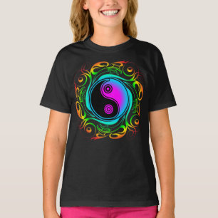 T-shirt Yin Yang Psychedelic Rainbow Tattoo