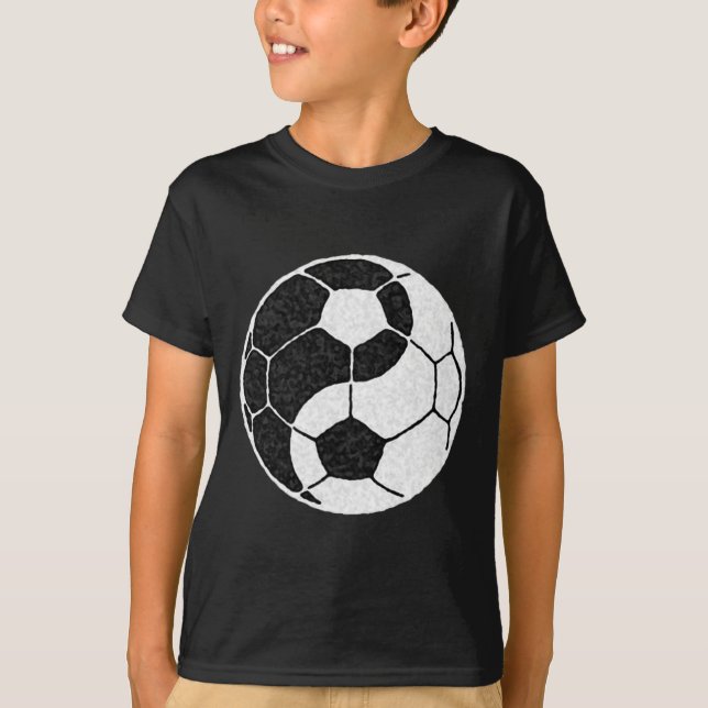 T-shirt Yin Yang Soccer Graphic For Men Women Boys And Gir (Devant)