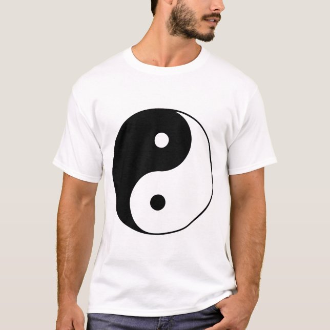 T-shirt Yin Yang Symbol – Minimalist Black and White Balan (Devant)