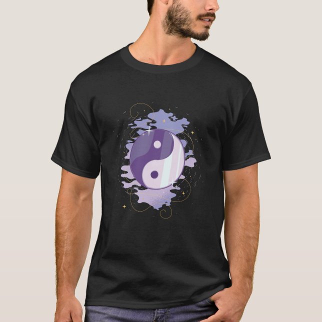T-shirt Yin Yang Symbol Mystic Balancing Spiritual Symboli (Devant)