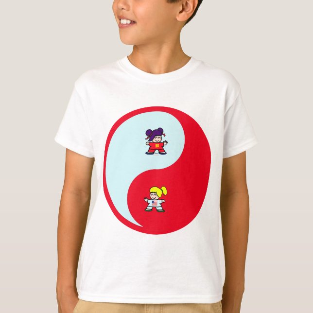 T-shirt yin yang tai t'ai chi ji martial arts filles migno (Devant)