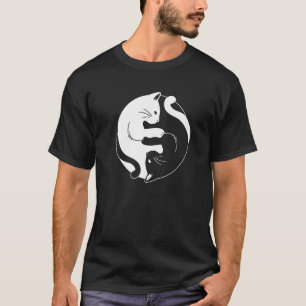 T-shirt Yin Yang Yoga Zen Chats Mignons pour Yoga 1