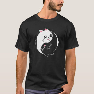 T-shirt Yin Yang Yoga Zen Cute Chats pour chat 2
