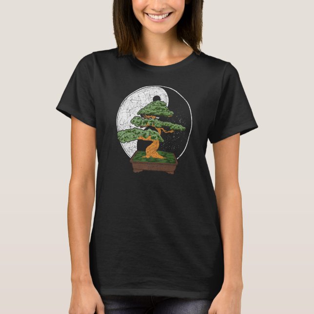 T-shirt Yin Yang Zen Bouddhiste Japonais esthétique Japon  (Devant)