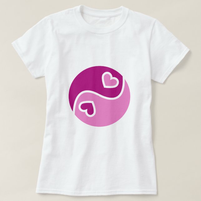 T-shirt Ying et Yang de l'amour (Design devant)