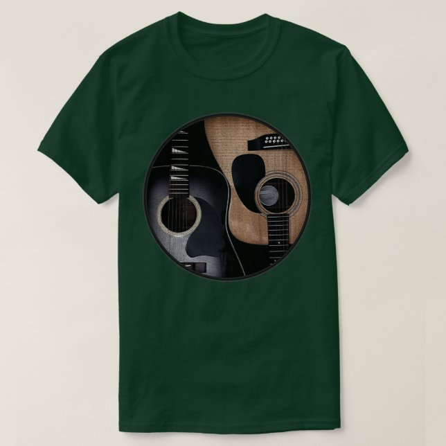 T-shirt Ying Yang Acoustic Guitars  (Design devant)